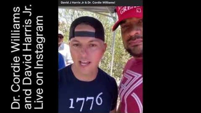 Dr. Cordie Williams and David Harris Jr IG Live Ventura California Recall Gavin Newsom